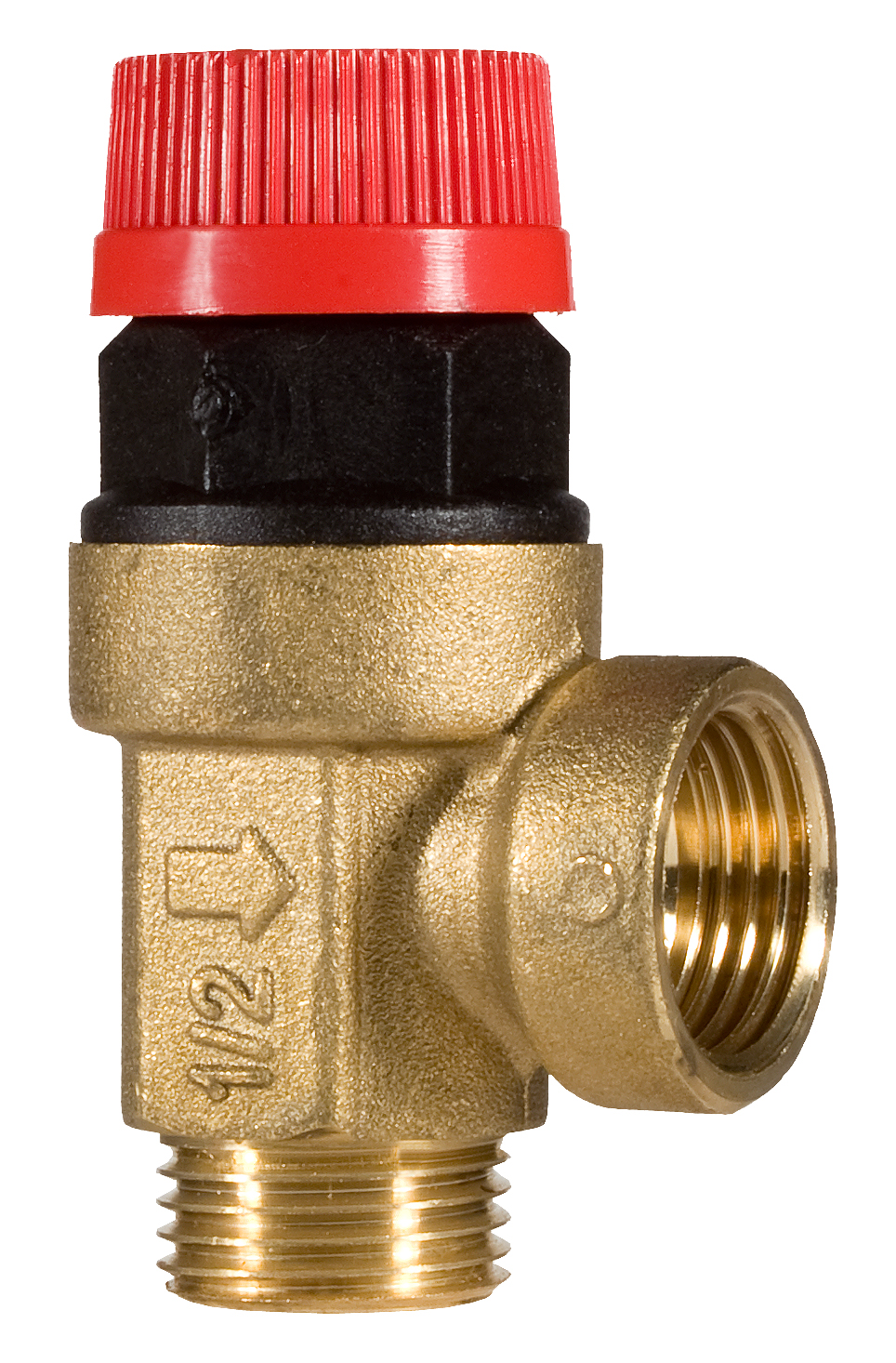 Pojistný ventil pro topení 1/2“ M-F; 10 bar