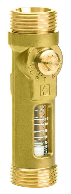 TacoSetter Inline 130 vyvažovací ventil 1"x1" vnější-vnější závit, 10-45 l/min., kvs 6,85 ; ploché těsnění, typ C